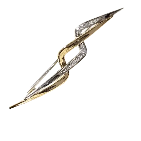 spilla oro giallo e bianco con diamanti Gianni Carità|bonini-gioielli