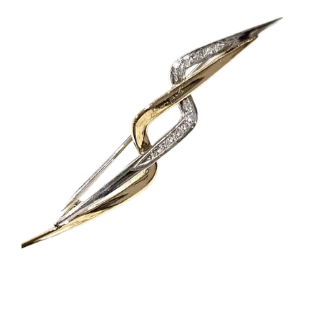 spilla oro giallo e bianco con diamanti Gianni Carità|bonini-gioielli