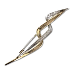 spilla oro giallo e bianco con diamanti Gianni Carità|bonini-gioielli