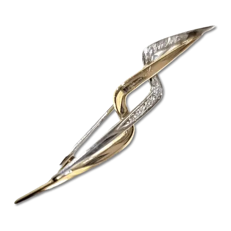 spilla oro giallo e bianco con diamanti Gianni Carità|bonini-gioielli
