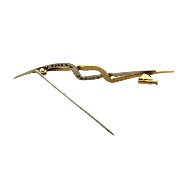 spilla oro giallo e bianco con diamanti Gianni Carità|bonini-gioielli