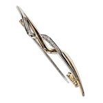 spilla oro giallo e bianco con diamanti Gianni Carità|bonini-gioielli