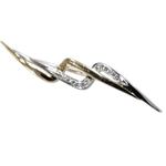 spilla oro giallo e bianco con diamanti Gianni Carità|bonini-gioielli