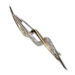 spilla oro giallo e bianco con diamanti Gianni Carità|bonini-gioielli