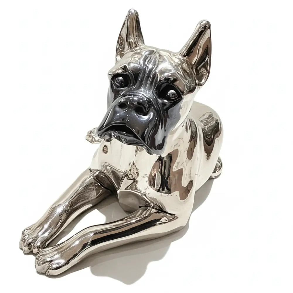 Statuetta cane boxer in argento Principi Argenti|bonini-gioielli