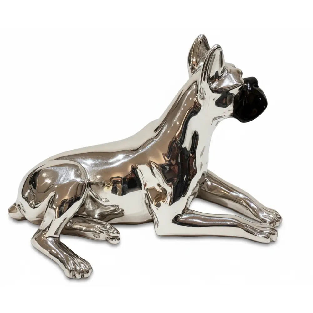 Statuetta cane boxer in argento Principi Argenti|bonini-gioielli