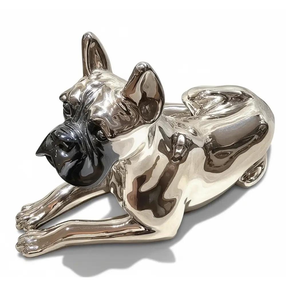 Statuetta cane boxer in argento Principi Argenti|bonini-gioielli