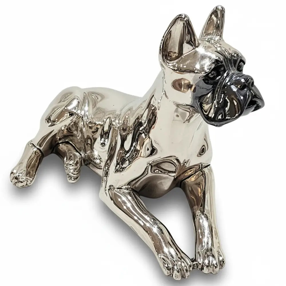 Statuetta cane boxer in argento Principi Argenti|bonini-gioielli