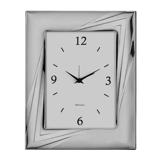 Sveglia argento lucido e satinato VALENTI 52036 3ORL - orologio