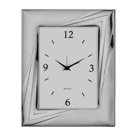 Sveglia argento lucido e satinato VALENTI 52036 3ORL - orologio