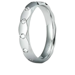 Anello UNOAERRE Luna in oro bianco o platino con piccoli diamanti brillante