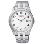 Orologio VAGARY uomo acciaio solo tempo IH5-015-13 con quadrante bianco e cassa argentata