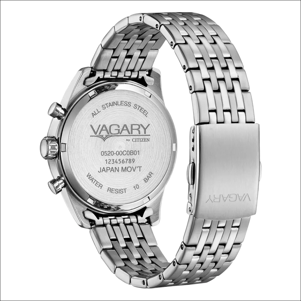 Orologio VAGARY Aqua 39 Crono Uomo IV2-117-71 in acciaio silver