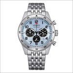 Orologio Vagary Aqua 39 Crono Uomo IV2-117-71 silver con quadrante azzurro chiaro