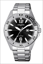 Orologio VAGARY Quartz Aqua 39 con quadrante nero e cassa in argento