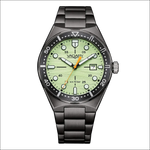 Orologio Vagary Aqua 39 Uomo con quadrante verde luminoso e lancette arancioni