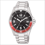 Orologio unisex VAGARY Aqua39 VD5-210-55 in acciaio silver con quadrante nero