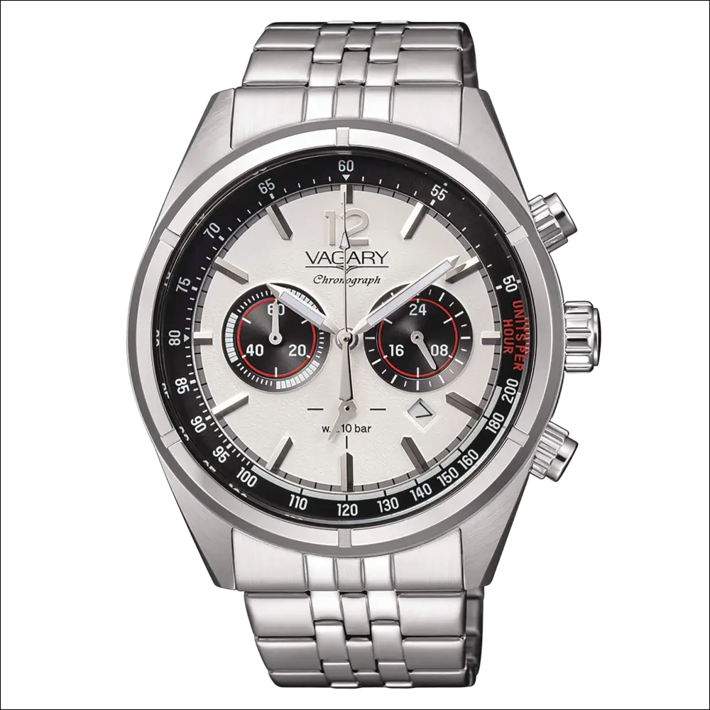 Orologio VAGARY Cronografo Rockwell IV4-811-11 silver con quadrante bianco