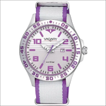 Orologio VAGARY bambino Quartz IH3-110-10 con accenti viola e cinturino bianco e viola