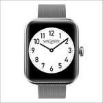 Orologio smart VAGARY Mesh Acciaio: quadrante bianco, indici neri