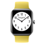 Smartwatch Giallo con cinturino a bande e quadrante analogico bianco VAGARY X02A-004VY