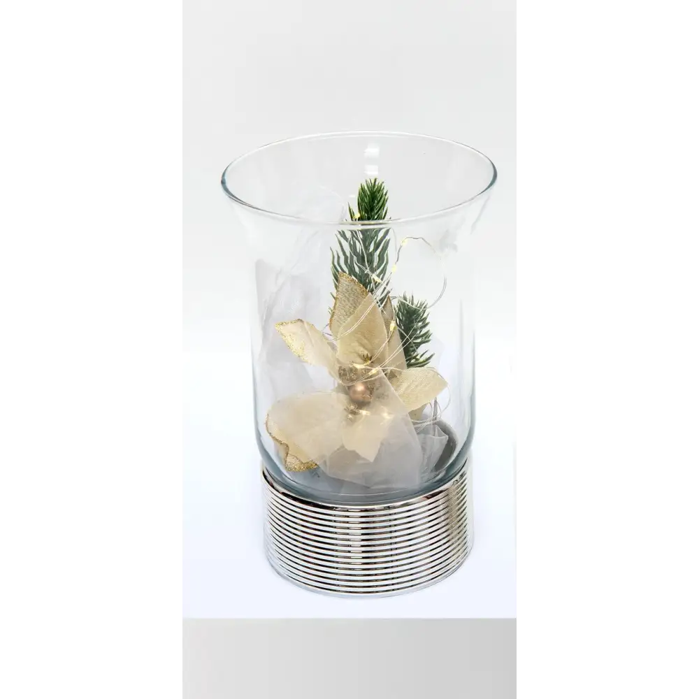 Vaso Natale in vetro e argento SEQUENZE SQ2403/2G|bonini-gioielli