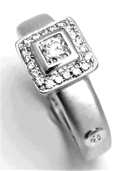 Anello CENTOVENTUNO da fidanzamento in oro e diamanti ct 0,22 - bonini-gioielli