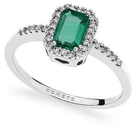 Anello COMETE GIOIELLI con Smeraldo ct 0,55 e diamanti ANB 1896 - bonini-gioielli