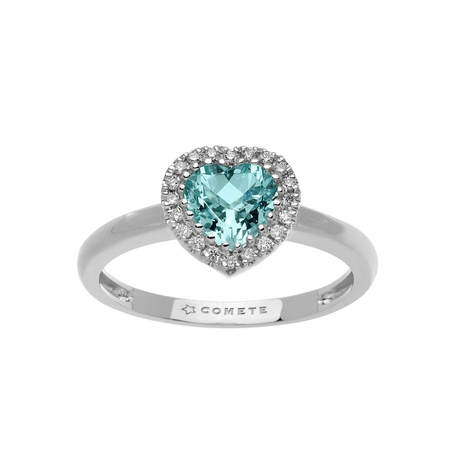 anello acquamarina e diamanti COMETE GIOIELLI ANQ 313|bonini-gioielli