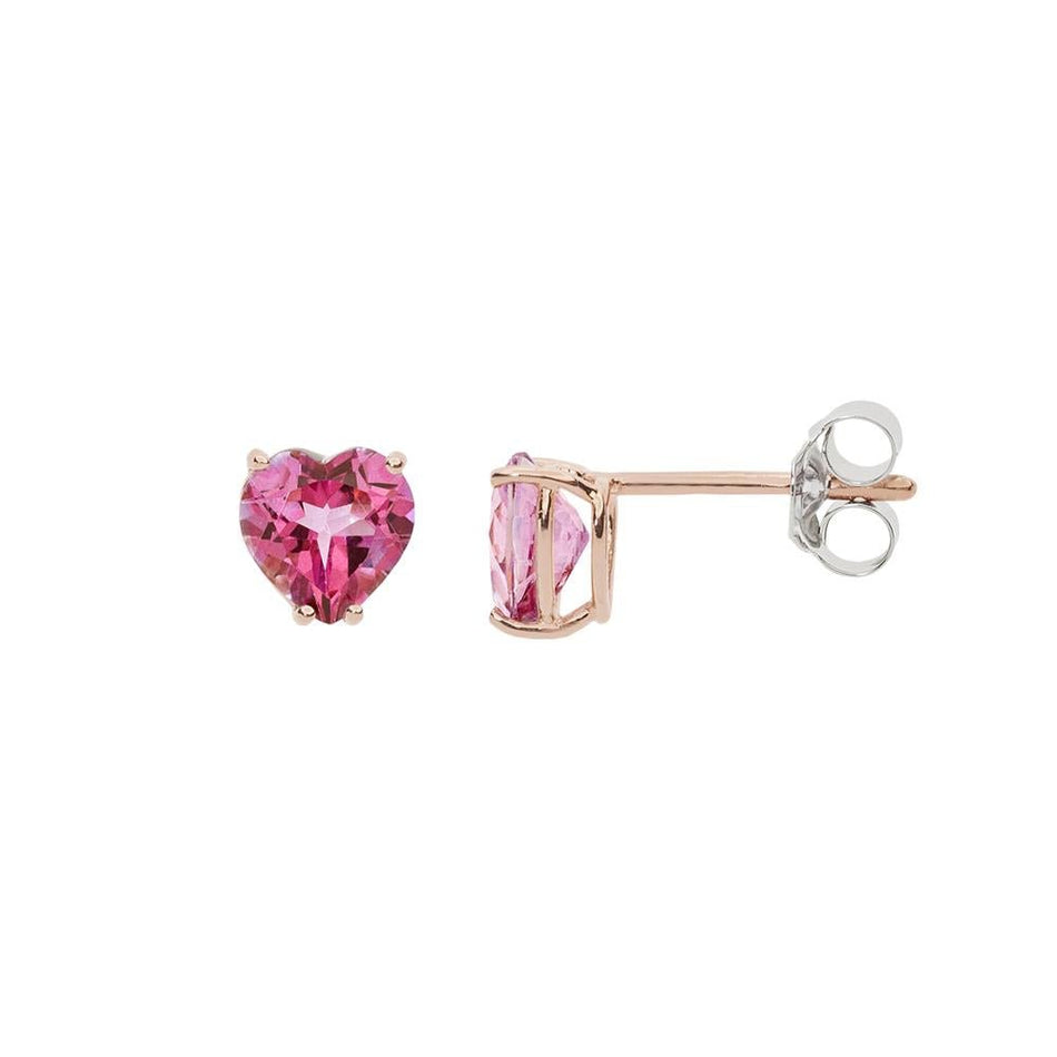 orecchini parure anello topazio rosa a cuore oro rosa COMETE ANB 2545|bonini-gioielli