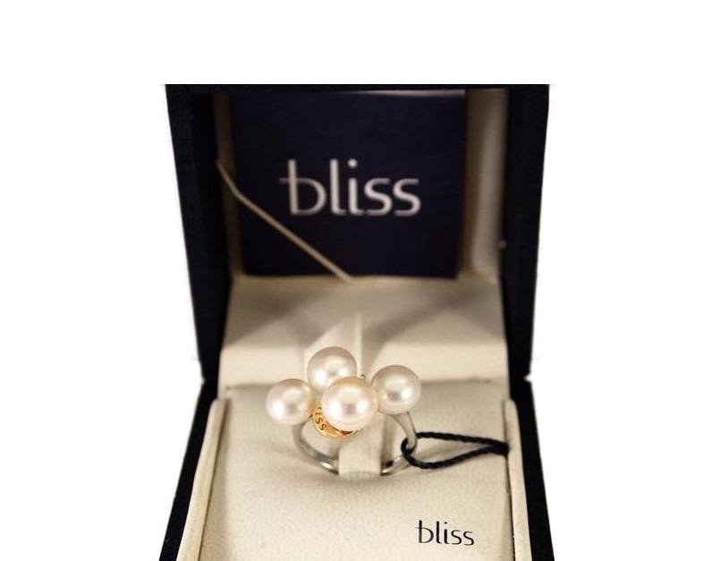 Anello gioielli BLISS in oro bianco, perle e diamante - Perle di luce - 2105700 - bonini-gioielli