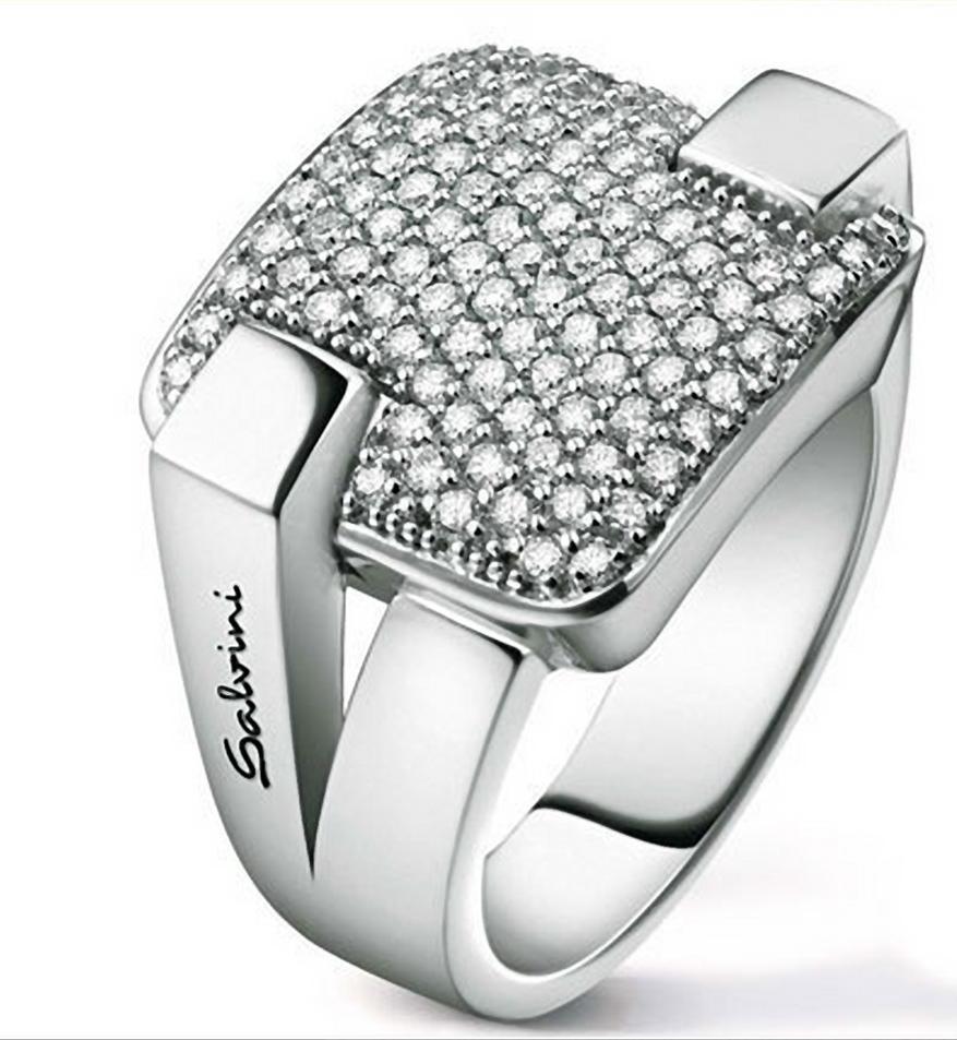 Anello SALVINI in oro bianco pavé diamanti ct 0,82 Park Avenue 20025161 - bonini-gioielli