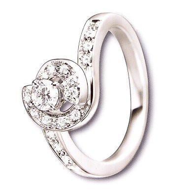 Anello oro bianco diamanti ct 0,20 Salvini Delicatessenbonini-gioielli