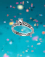 Anello UNOAERRE da fidanzamento Incanto in oro bianco e diamanti ct 2,20+ ct 0,10 - bonini-gioielli