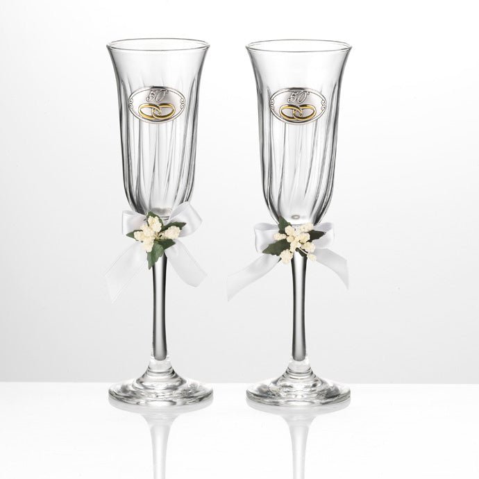 Bicchieri per anniversario di matrimonio 50°|bonini-gioielli