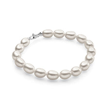 Carica l&#39;immagine nel visualizzatore di Gallery, Bracciale AMBROSIA perle bianche chiusura oro ABP 001 - bonini-gioielli
