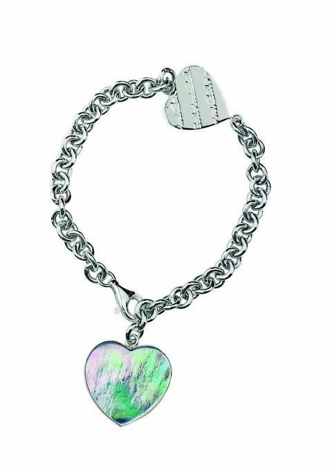 Bracciale SALVINI in argento con cuore pendente in madreperla 20042358 - bonini-gioielli