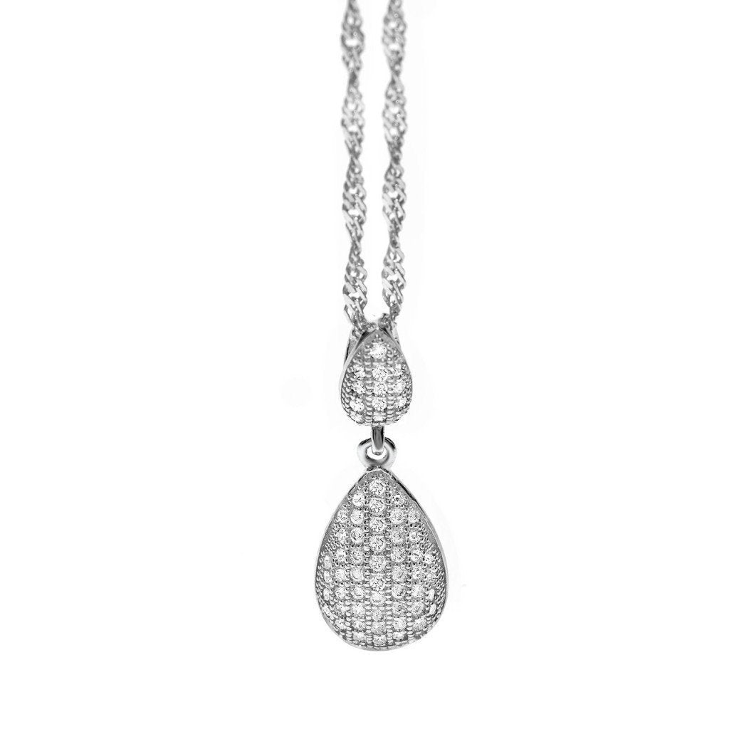 Collana AMBROSIA argento pendente con zirconi AAG 026 - bonini-gioielli