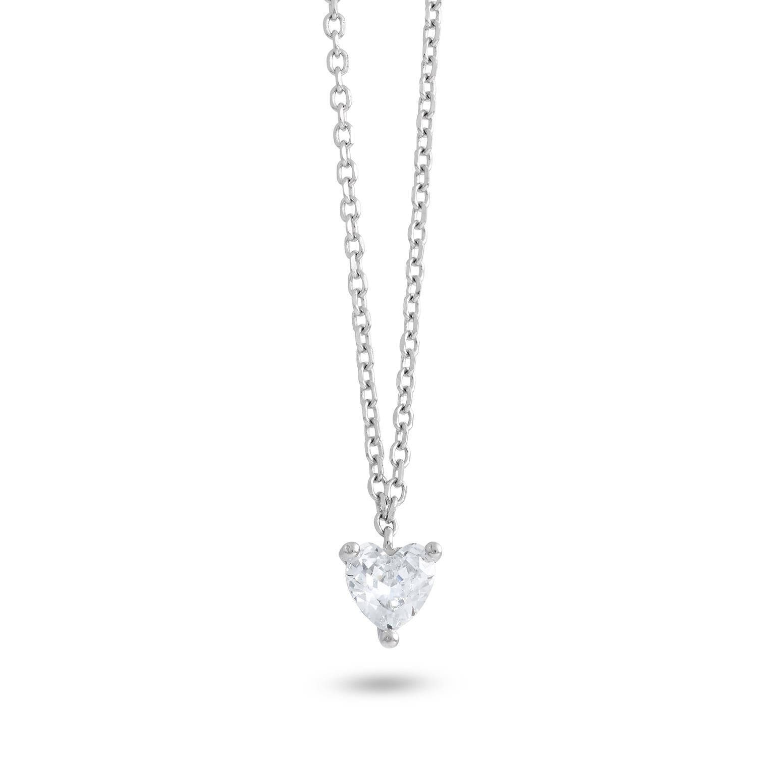 Collana AMBROSIA in argento e cuore zircone AAG 265 - bonini-gioielli