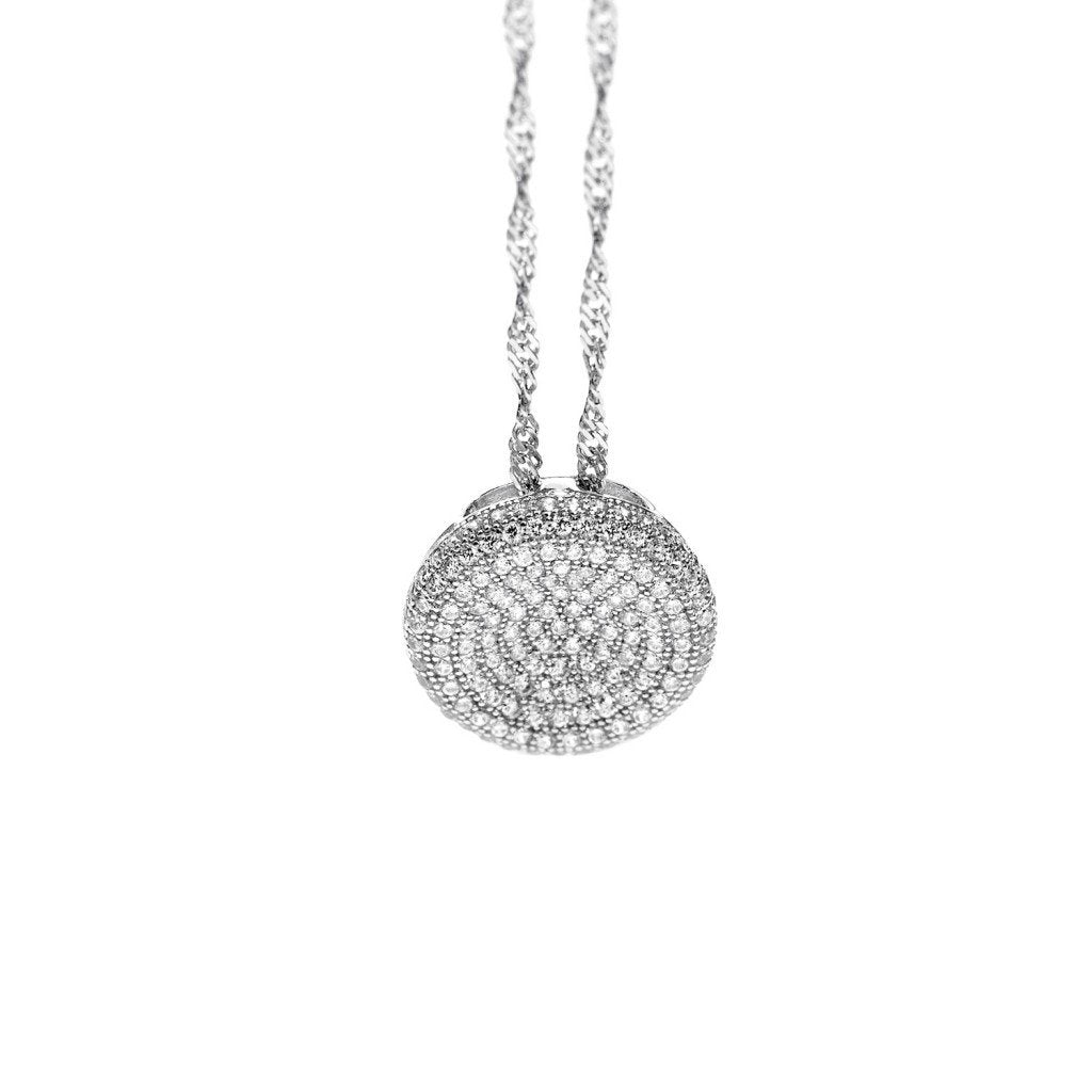 Collana AMBROSIA in argento e pavé zirconi AAG 012 - bonini-gioielli