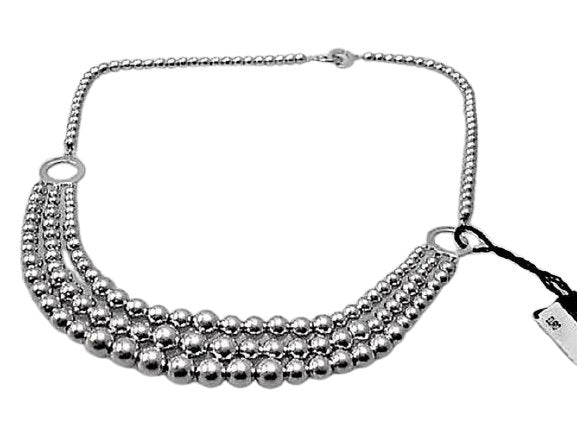 Collana BLISS tre fili perle argento 4001400 - bonini-gioielli