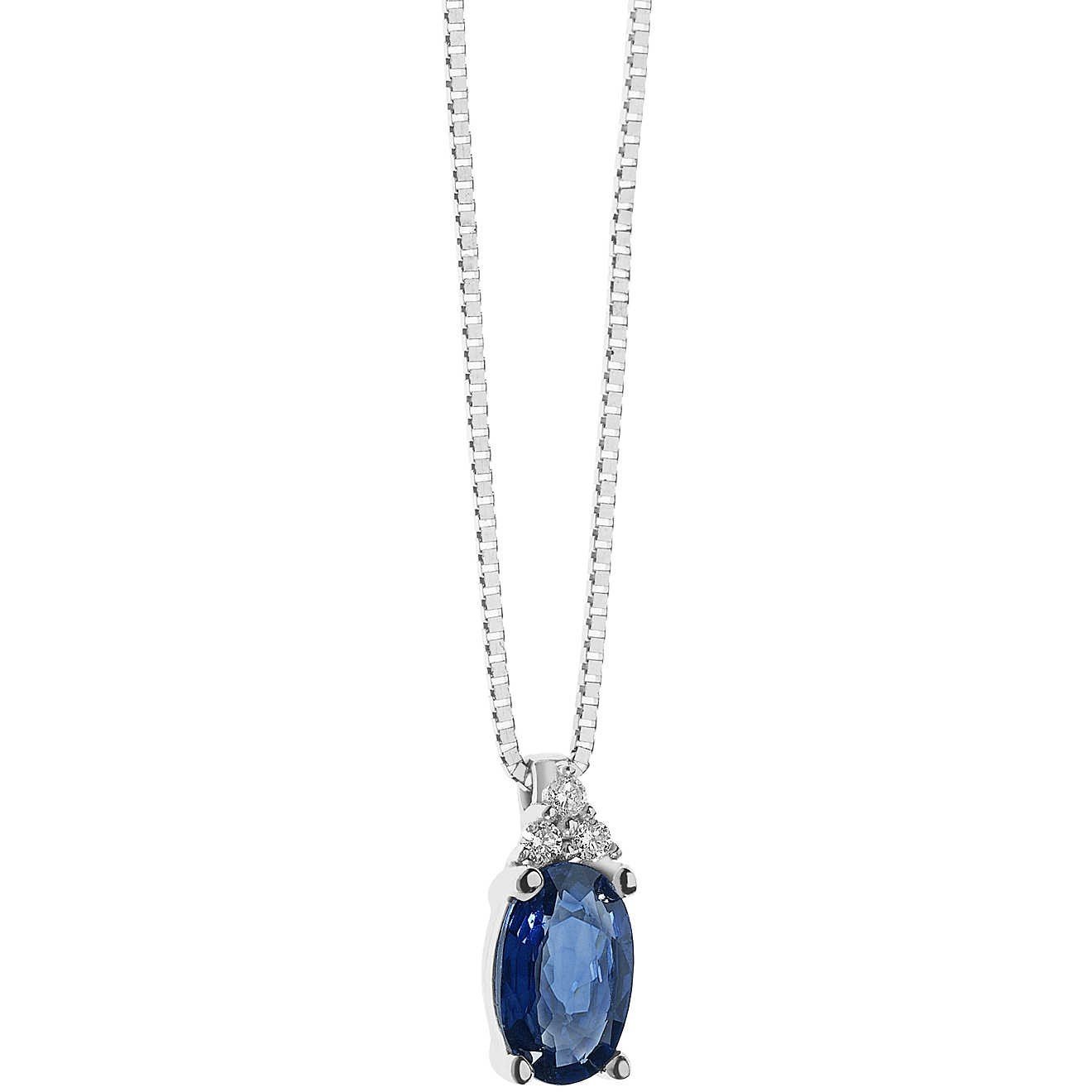 Collana zaffiro blu e diamanti GLB 1224 COMETE|bonini-gioielli