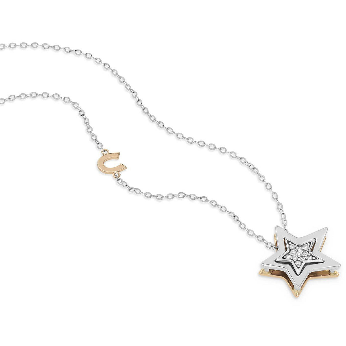 Collana stella oro e diamanti GLB 1448 COMETE|bonini-gioielli