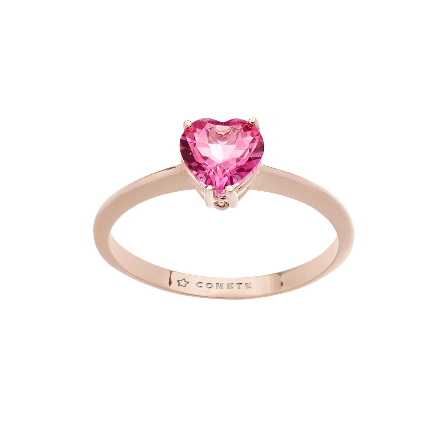 Collana COMETE GIOIELLI Fantasia di Topazio in oro con ciondolo cuore topazio rosa GLB 1548 - bonini-gioielli