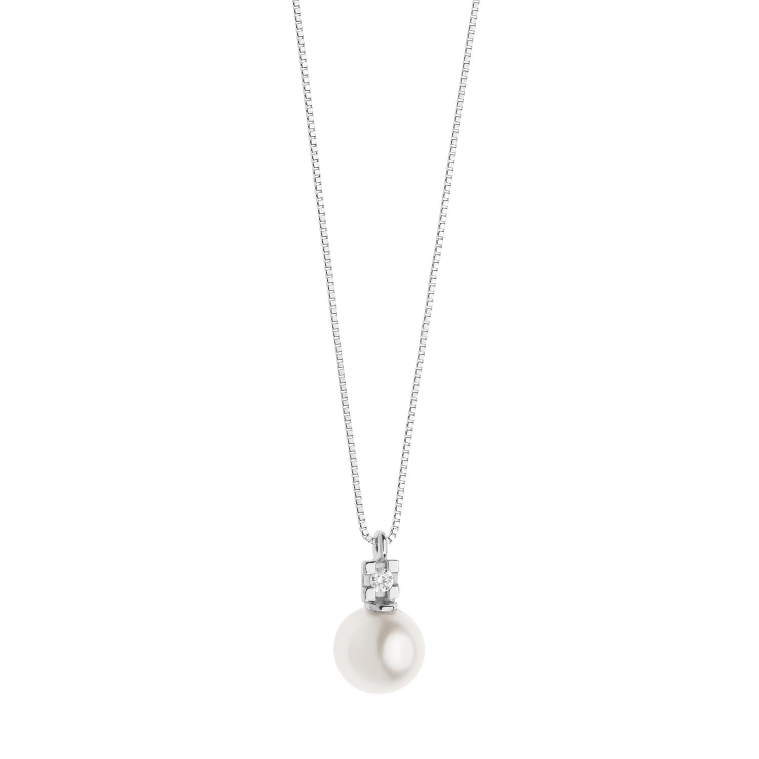 Collana oro bianco e perla GLP 567 Storie di Perle COMETE|bonini-gioielli