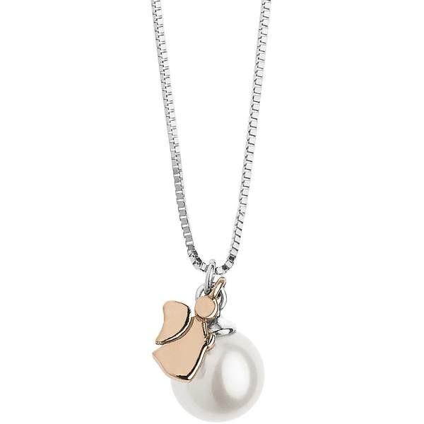 Collana oro bianco con perla e ciondolo COMETE GLP 475|bonini-gioielli