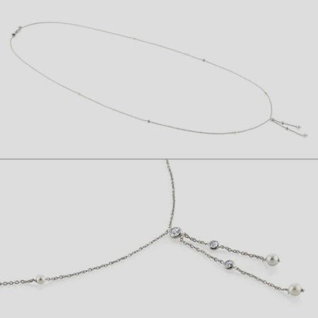 Collana NOMINATION Bella in argento con perle pendenti 142659/010 - bonini-gioielli