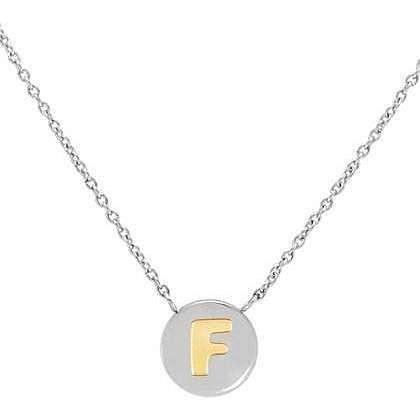 Collana NOMINATION in acciaio con lettera F in oro MyBonBons 065010/006 - bonini-gioielli