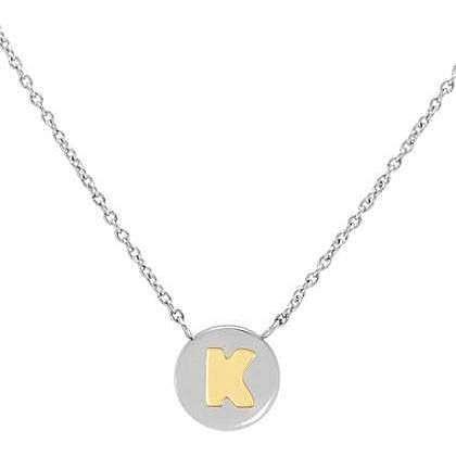 Collana NOMINATION in acciaio con lettera K in oro MyBonBons 065010/011 - bonini-gioielli