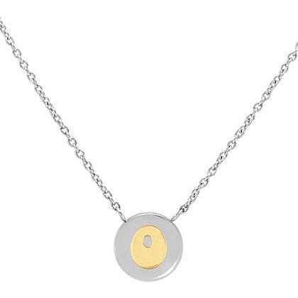 Collana NOMINATION in acciaio con lettera O in oro MyBonBons 065010/015 - bonini-gioielli
